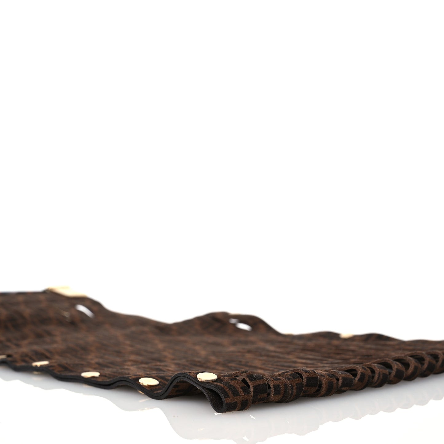 Suede Plexiglass FF Mesh Fendi Sunny Tote Bag Sigaro Moro