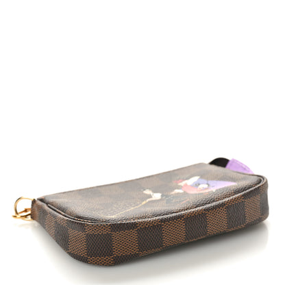 Louis Vuitton Damier Ebene Illustre Mini Pochette Accessories Violet 4 of 10