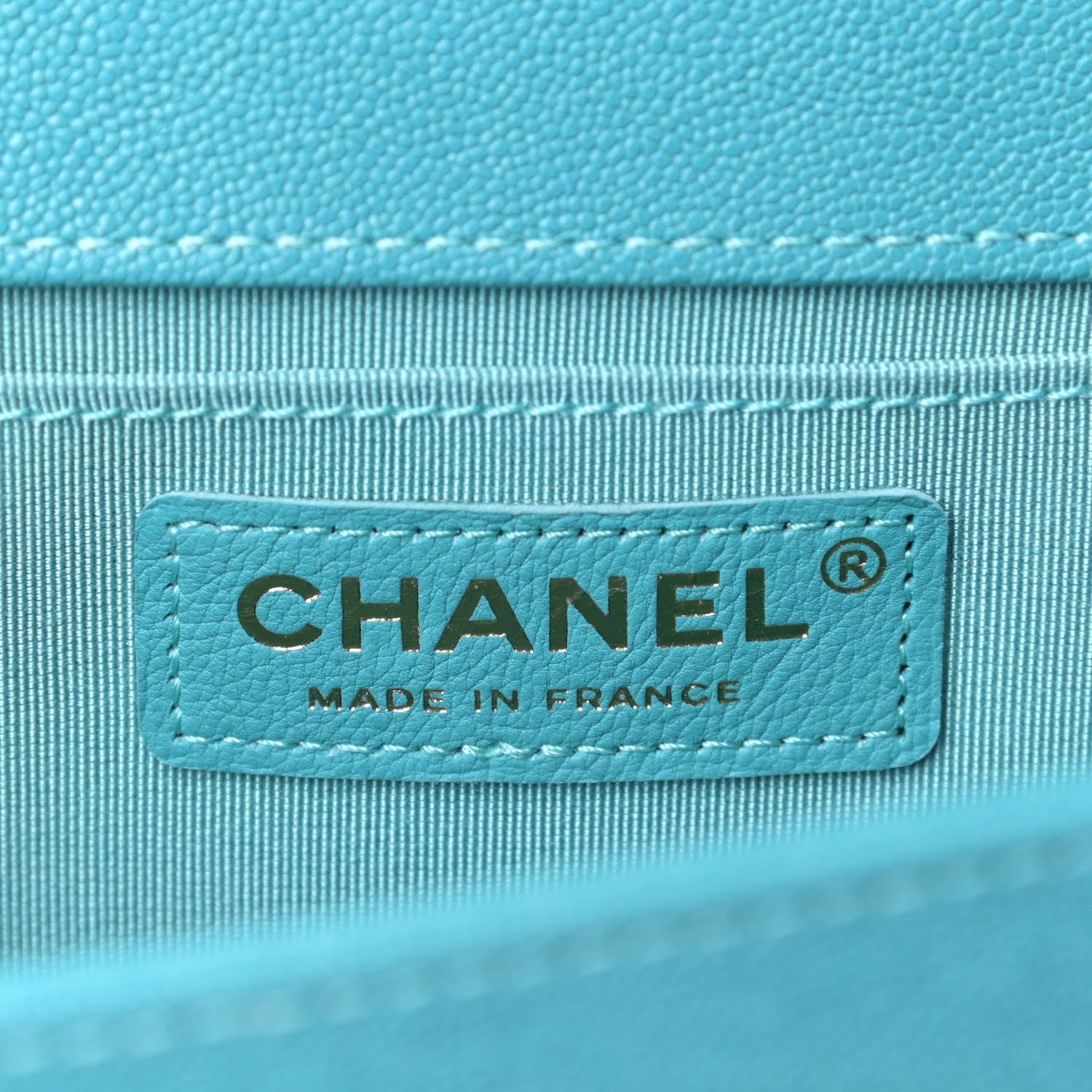 Chanel Caviar Quilted Medium Boy Flap Turquoise 8 of 13