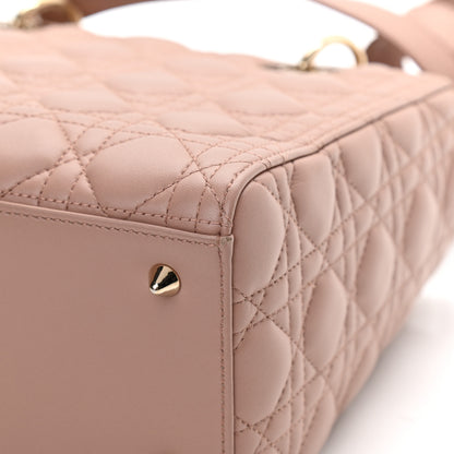 Christian Dior Lambskin Cannage Medium Lady Dior Bois de Rose 11 of 13