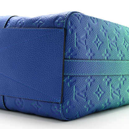 Louis Vuitton Taurillon Illusion Keepall Tote Bleu Vert 8 of 8