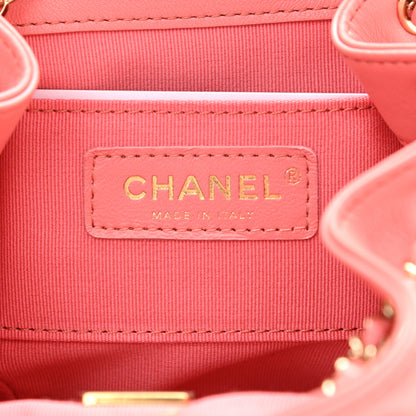 Chanel Lambskin Quilted Small Duma Drawstring Backpack Pink 6 of 11