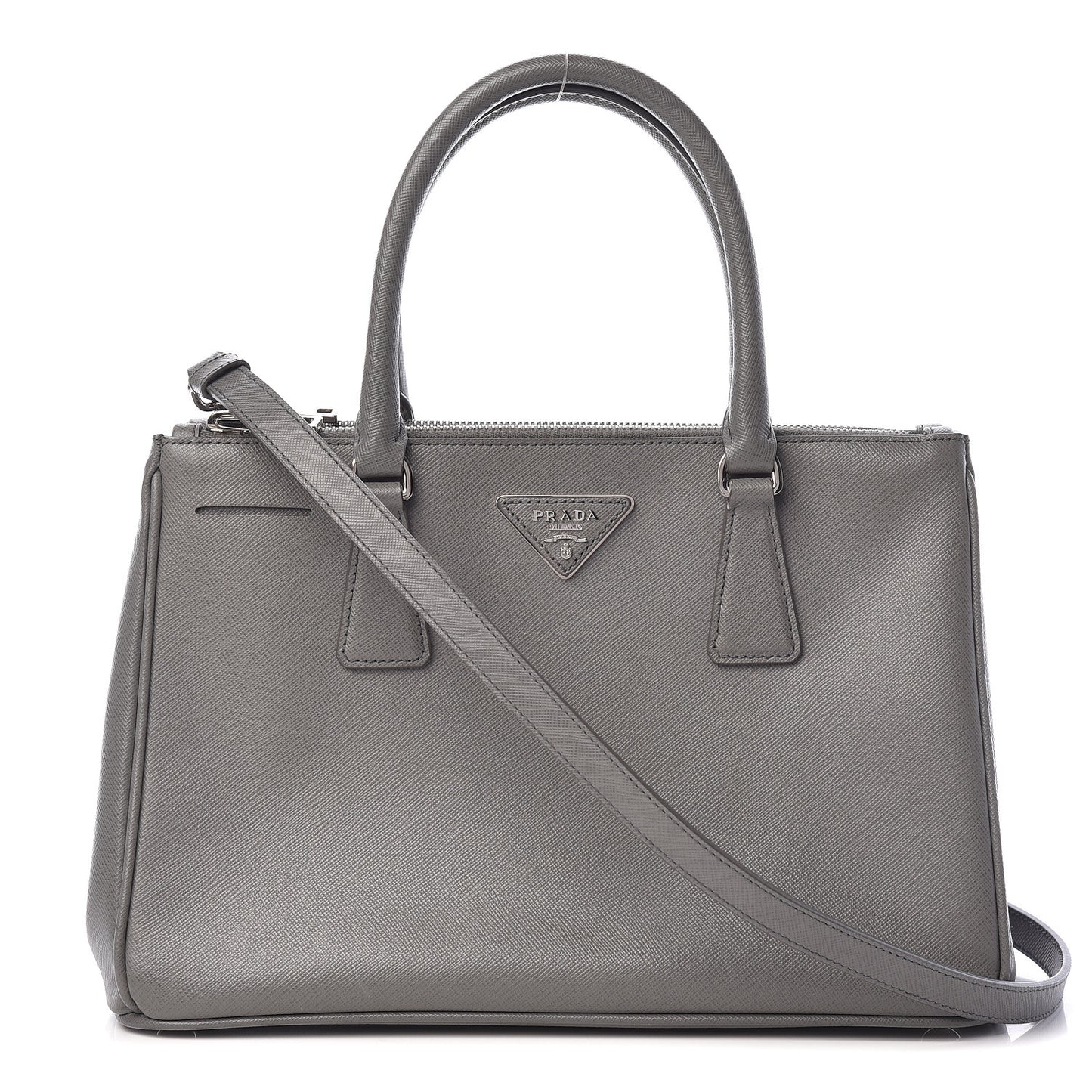 Saffiano Small Galleria Double Zip Tote Marmo