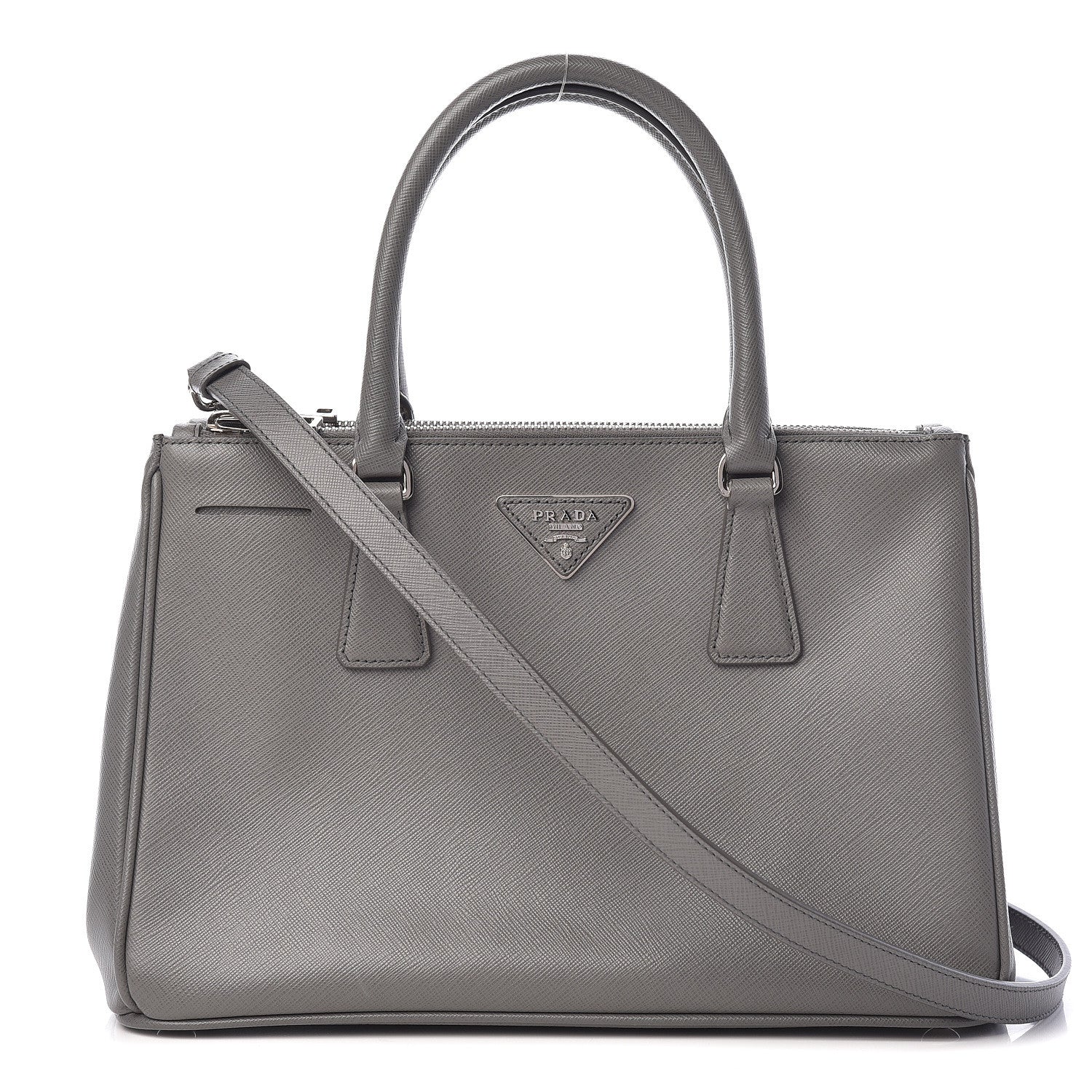 Prada Saffiano Small Galleria Double Zip Tote Marmo 1 of 18