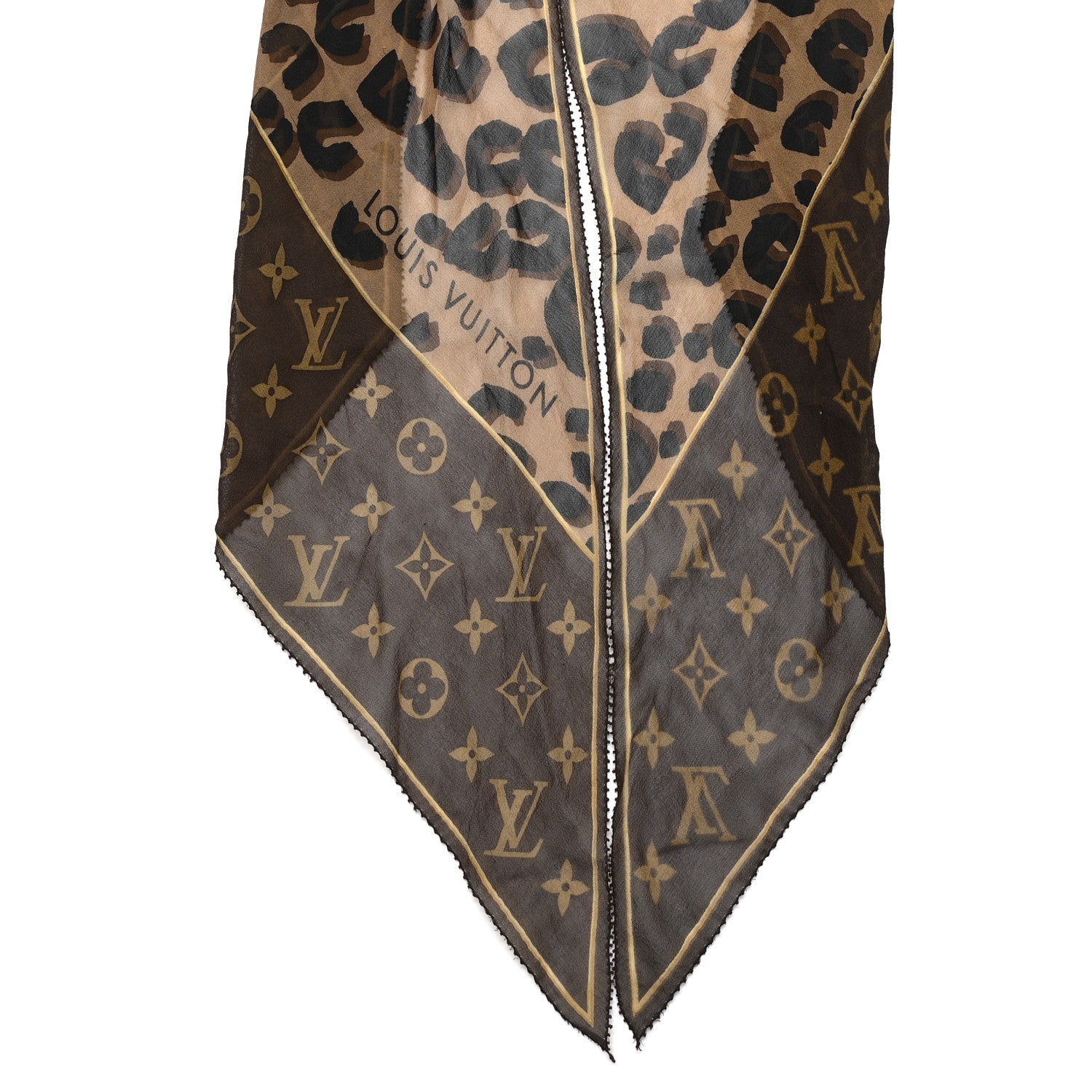 Louis Vuitton Silk Crepe Leopard Monogram Scarf 1772659 – FASHIONPHILE