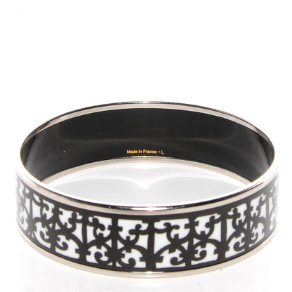 Hermes Enamel Printed Wide Balcons du Guadalquivir Bracelet 70 Black 4 of 5