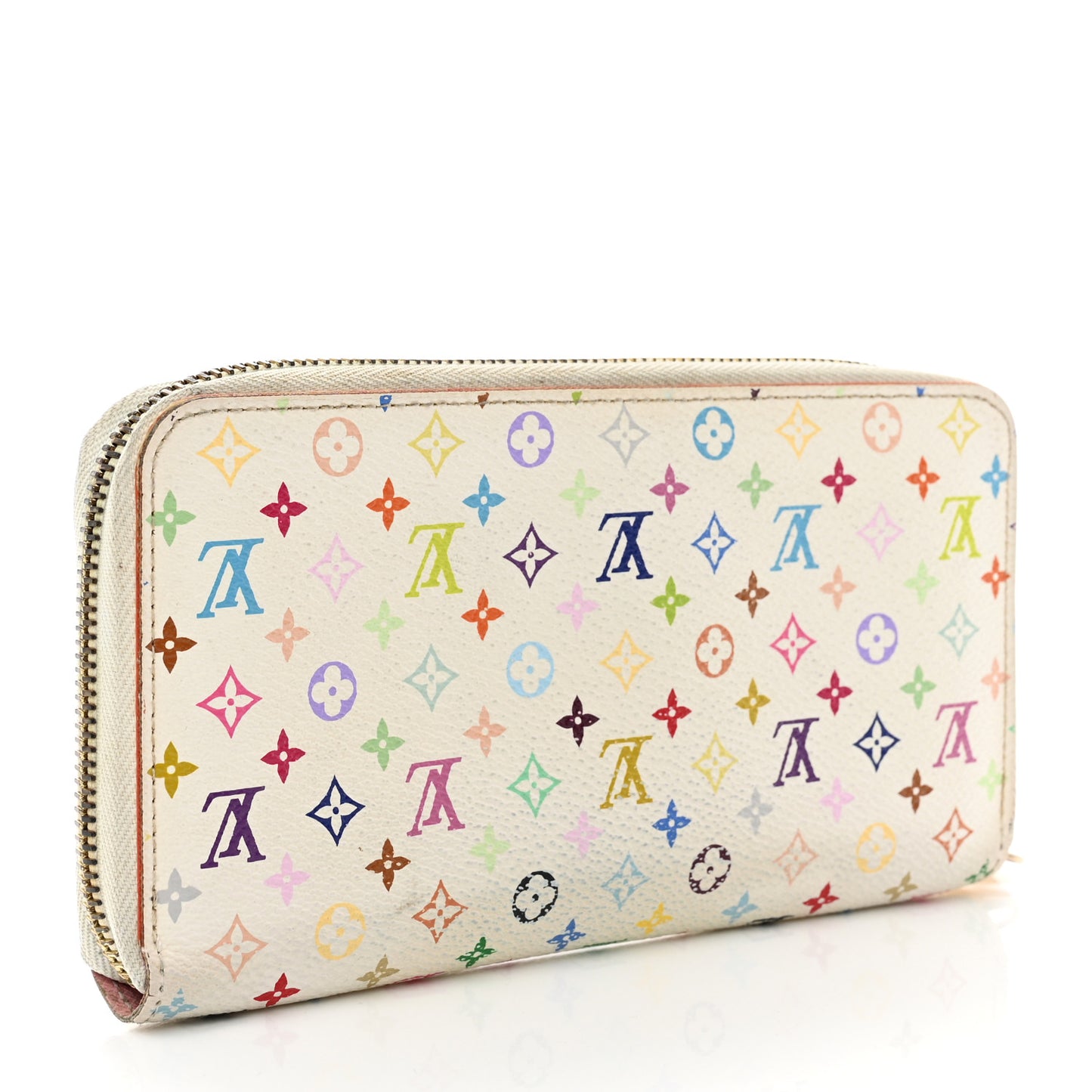 Monogram Multicolor Zippy Wallet White Litchi