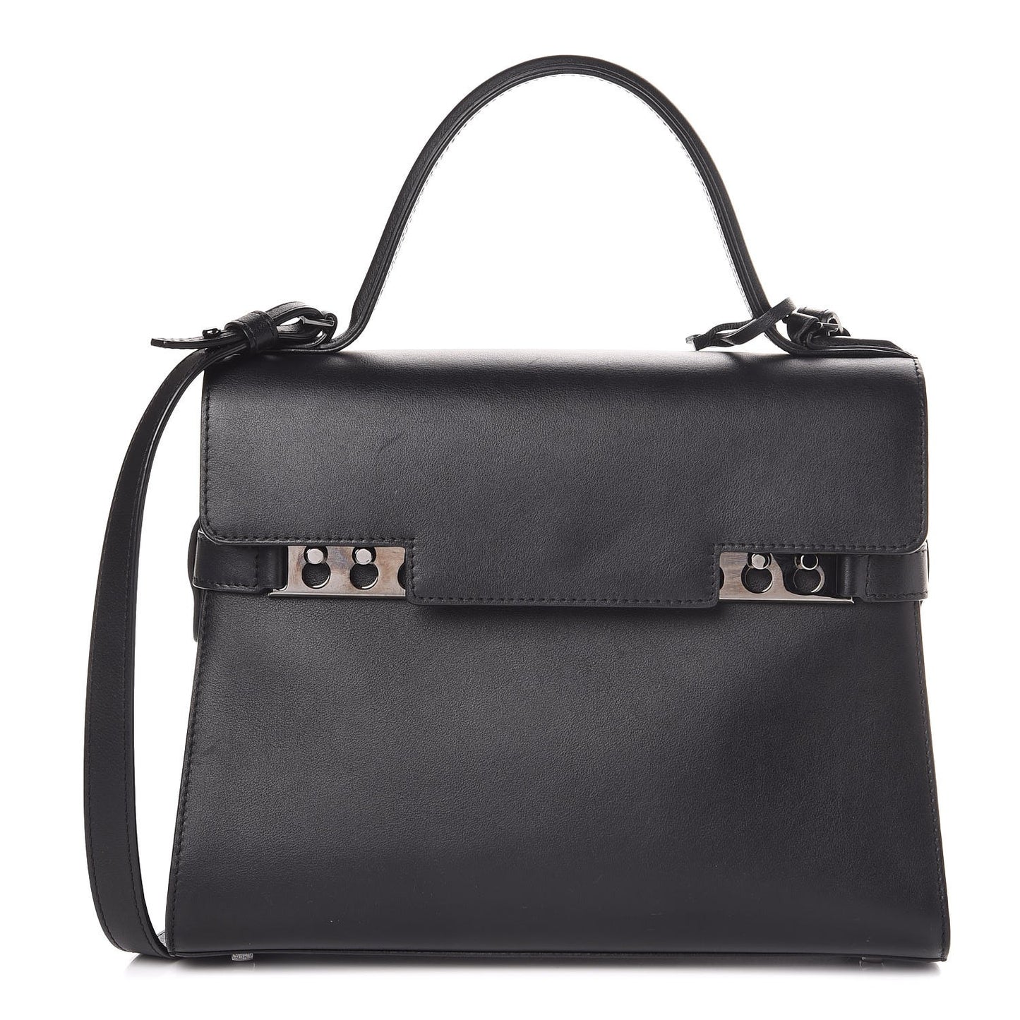 Calfskin MM Tempete Satchel Black