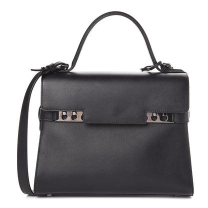 Delvaux Calfskin MM Tempete Satchel Black 1 of 10