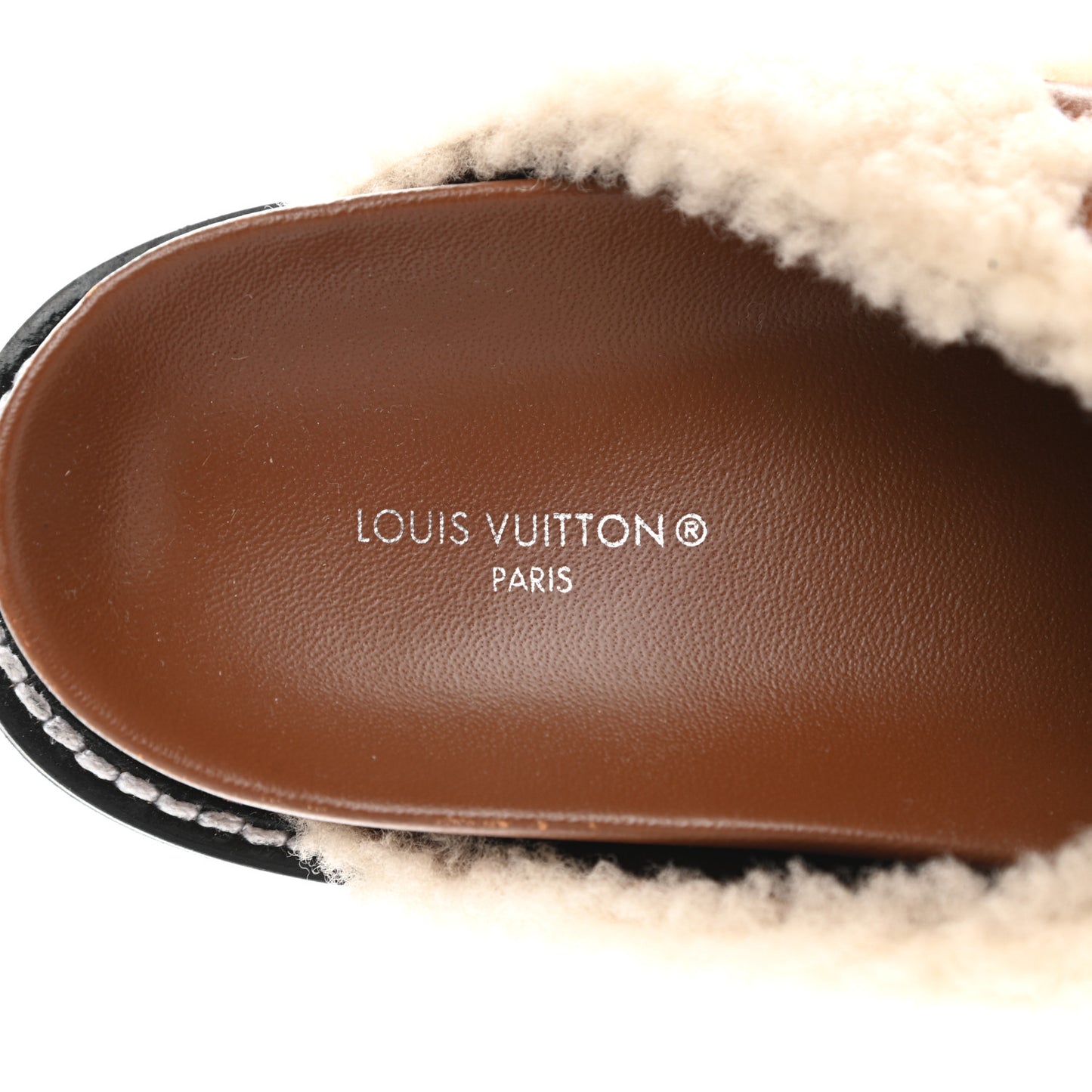 Shearling Paseo Flat Comfort Mule 37 Brown