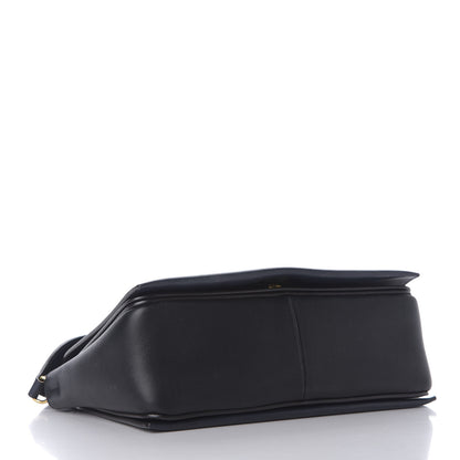 Celine Shiny Smooth Calfskin Medium Frame Shoulder Bag Black Navy 3 of 8