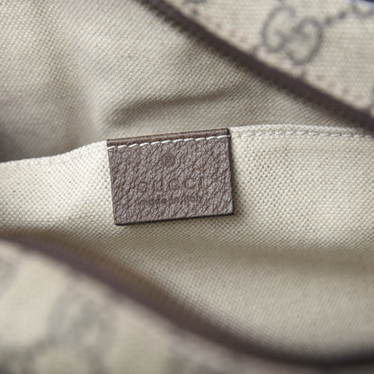 Gucci Soft GG Supreme Monogram Textured Dollar Calfskin Web Ophidia Pouch Pocket Belt Bag 95 38 Beige Ebony New Acero Black 5 of 9