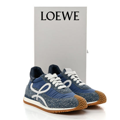 Loewe Brushed Suede Nylon Flow Runners Sneakers 38 Raw Denim 10 of 10