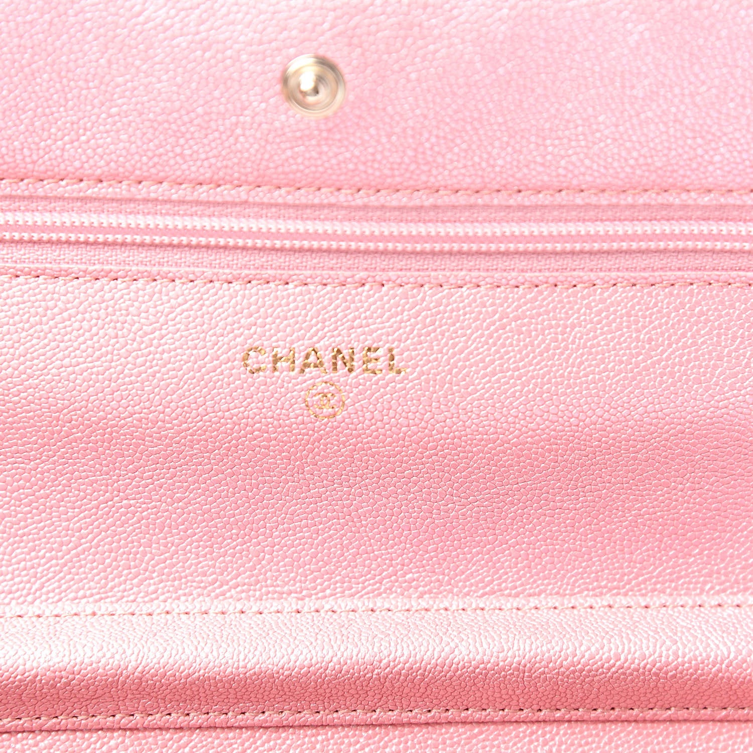 Chanel Iridescent Caviar Quilted Wallet on Chain WOC Rose Pink 6 of 12