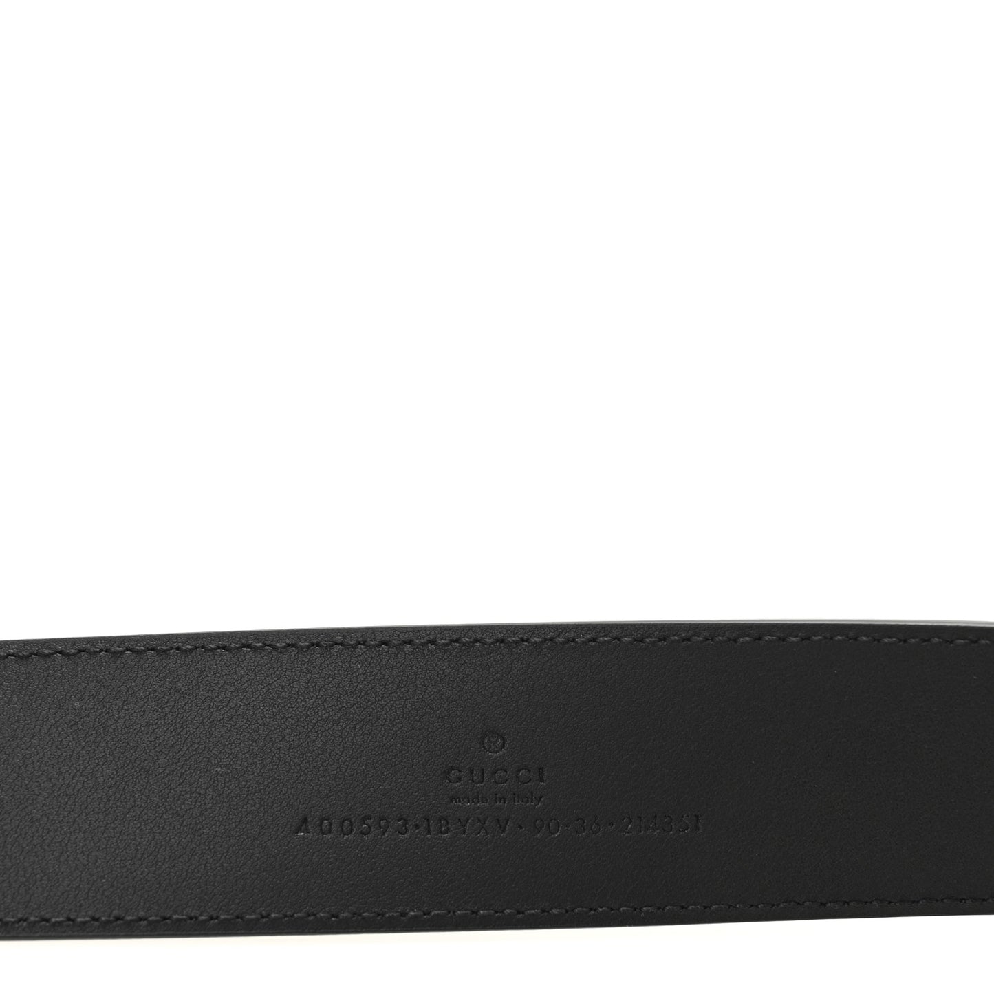 Azalea Calfskin Enamel Monochrome Double G 40mm Belt 90 36 Black
