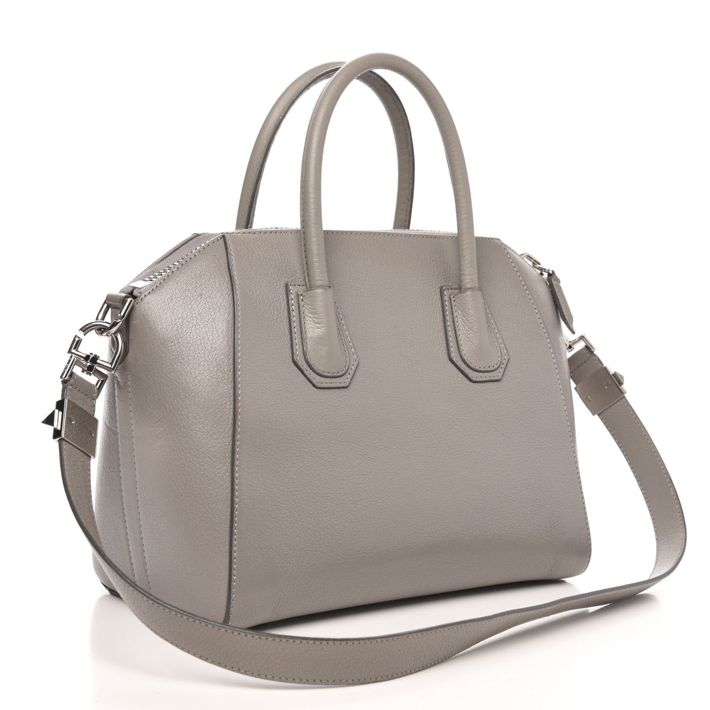 Sugar Goatskin Small Antigona Pearl Grey