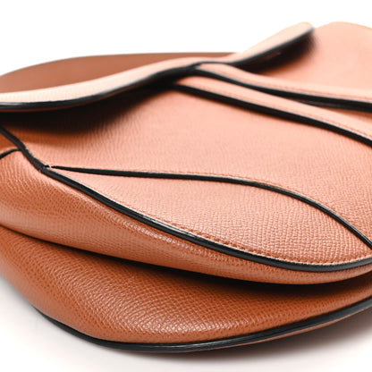 Christian Dior Grained Calfskin Saddle Bag Camello 9 of 11