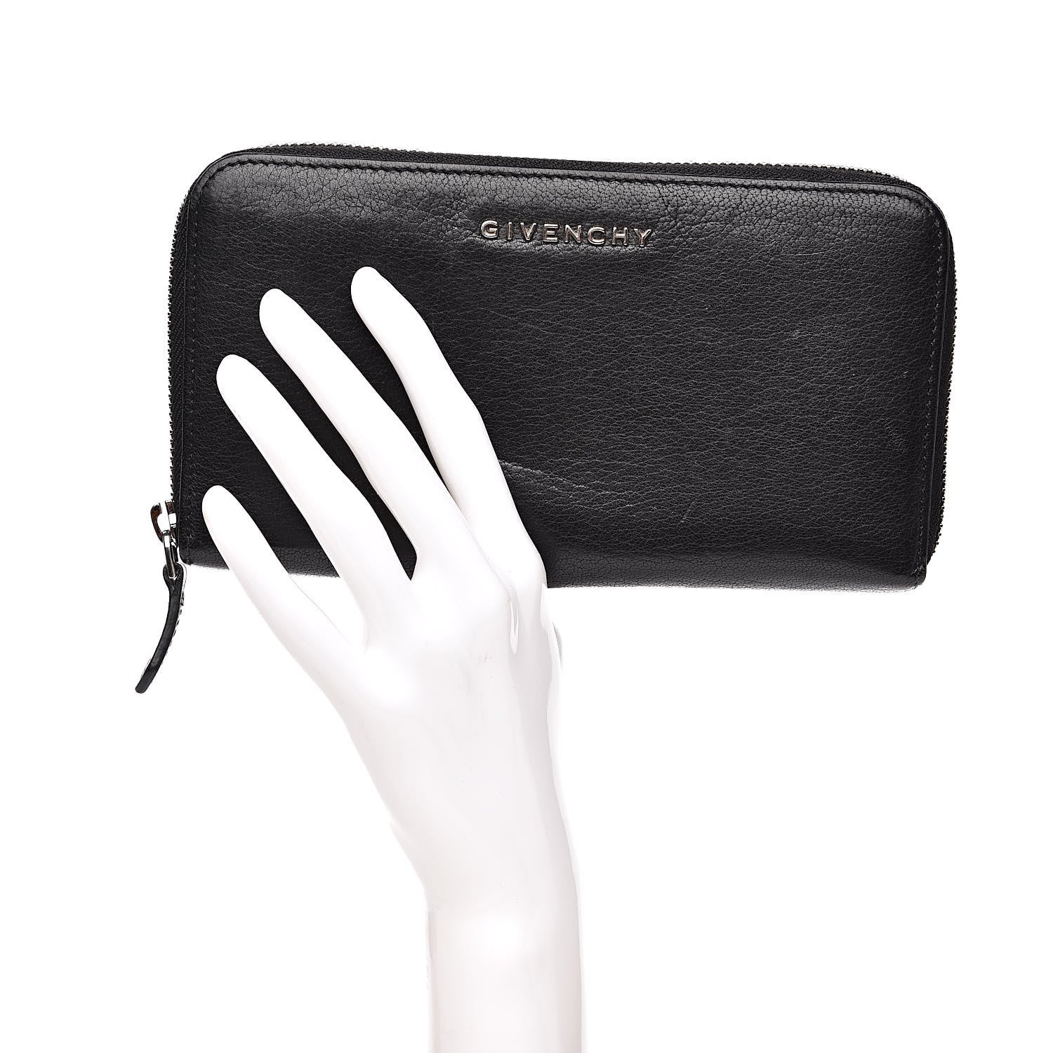 Givenchy Sugar Goatskin Pandora Zip Around Wallet Black 2 of 13