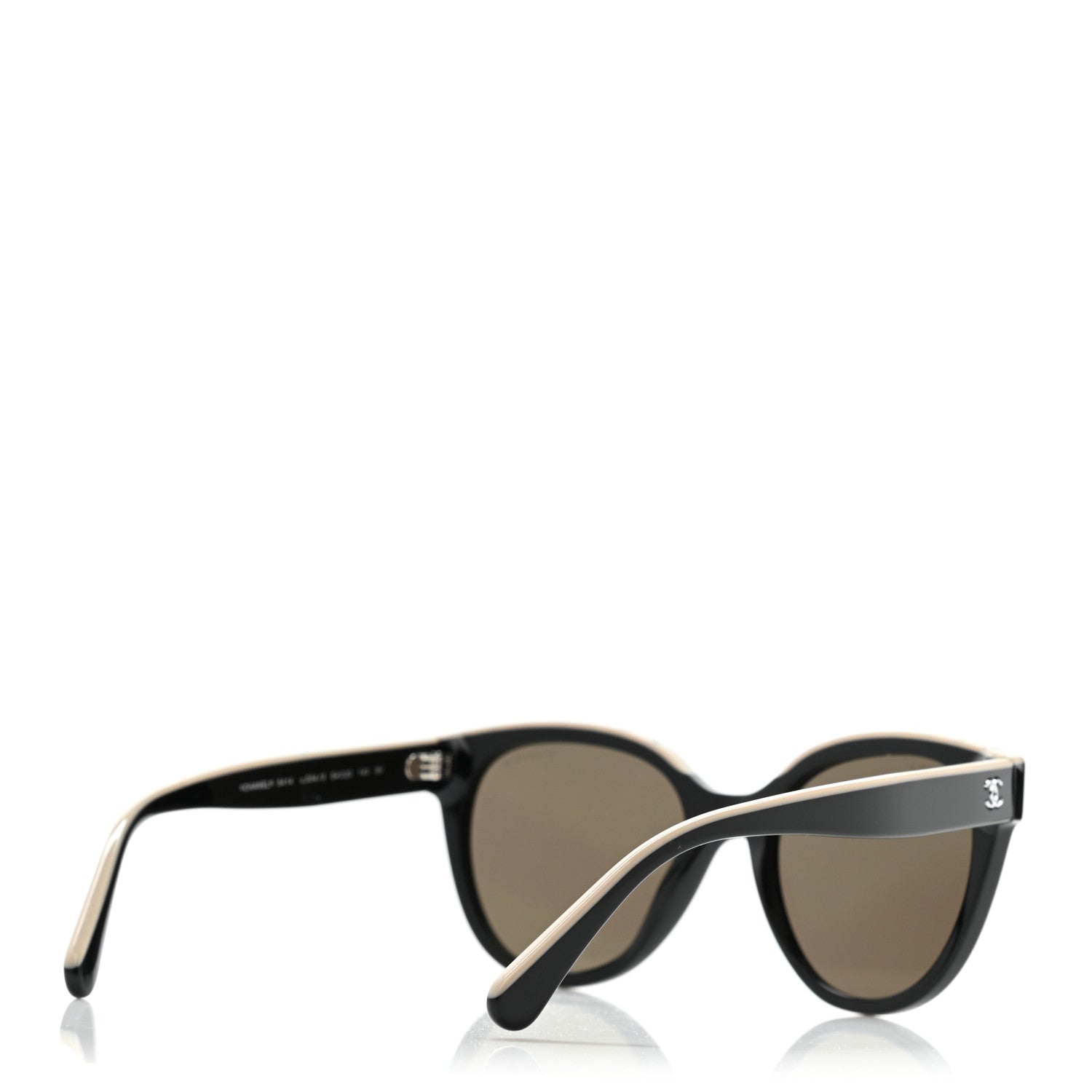 Chanel Acetate CC Butterfly Sunglasses 5414 Black Beige 4 of 8