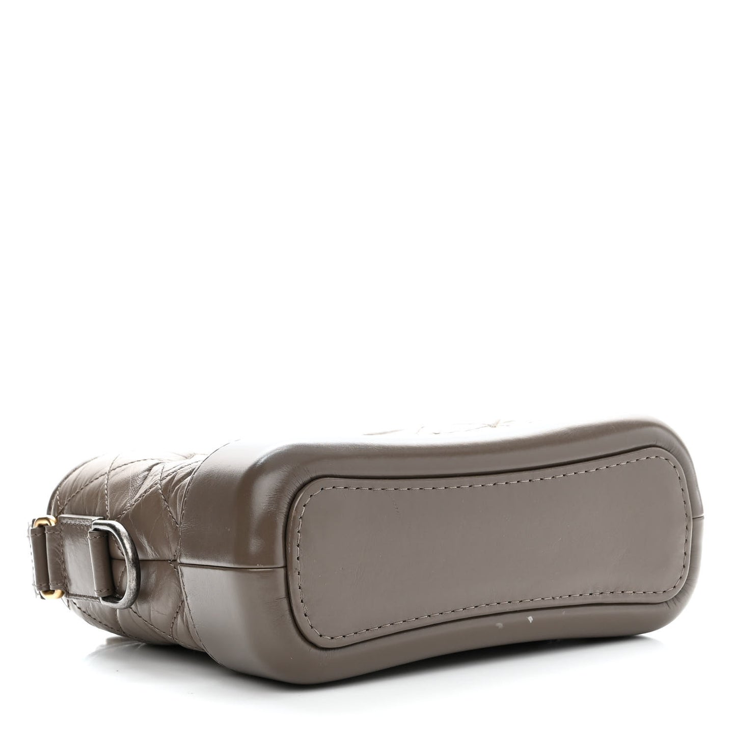 Aged Calfskin Quilted Small Gabrielle Hobo Grey