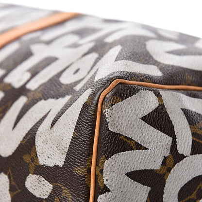 Louis Vuitton Graffiti Keepall 50 Silver 10 of 30