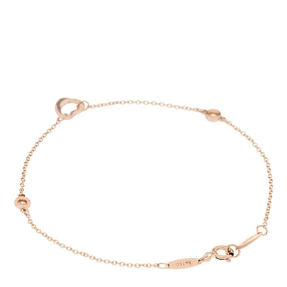 Tiffany 18K Rose Gold Diamond Elsa Peretti Diamonds by the Yard Open Heart Bracelet 2 of 3