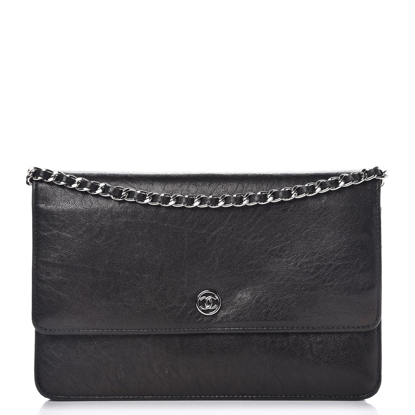Goatskin Wallet on Chain WOC Black
