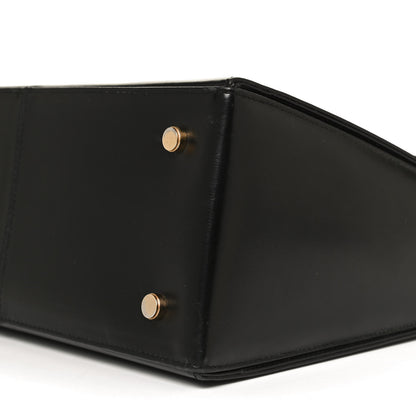 Salvatore Ferragamo Calfskin Gancini 2-Way Top Handle Bag Black 9 of 11