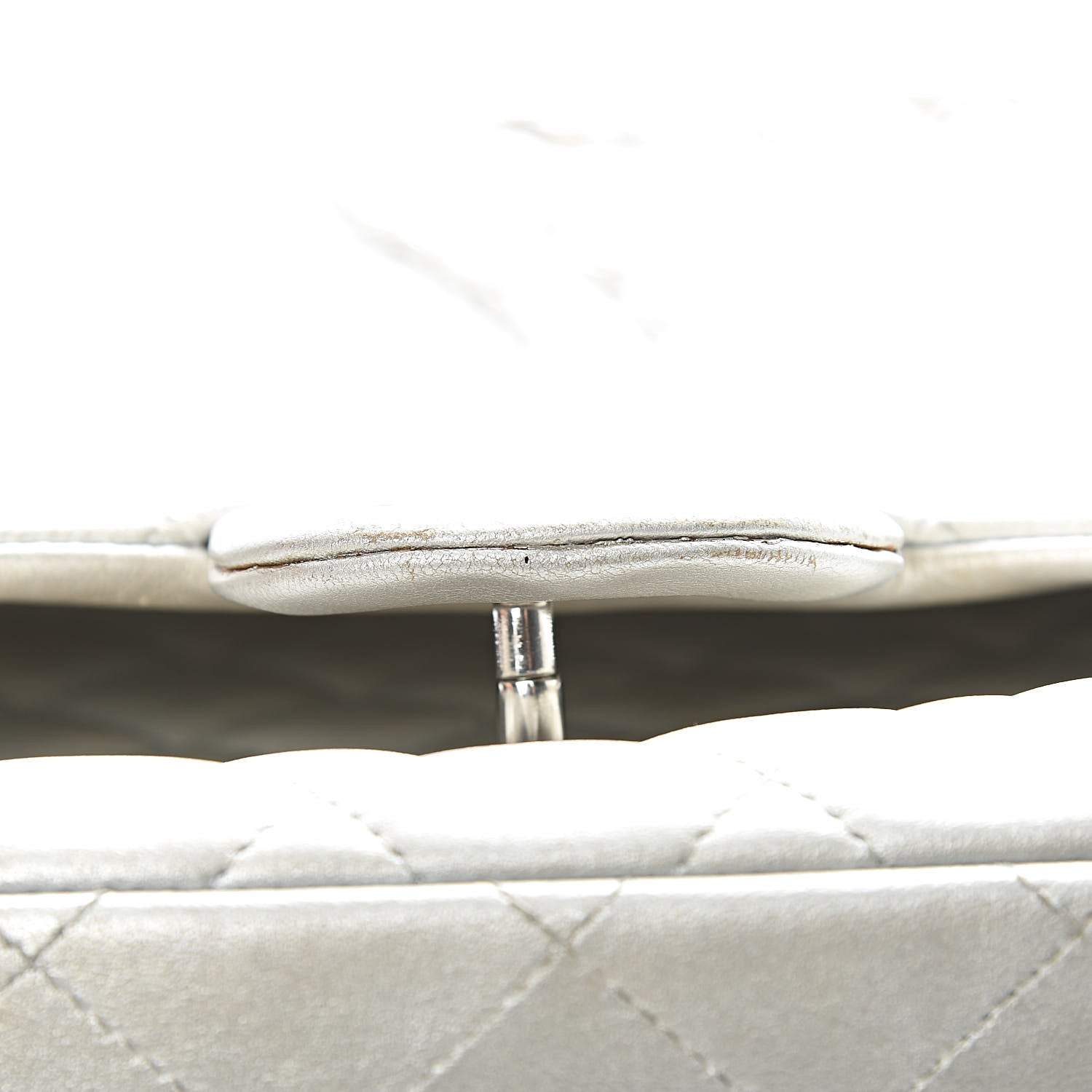 Chanel Metallic Lambskin Quilted Maxi Single Flap Silver 14 of 16