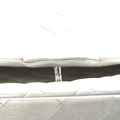 Chanel Metallic Lambskin Quilted Maxi Single Flap Silver 14 of 16