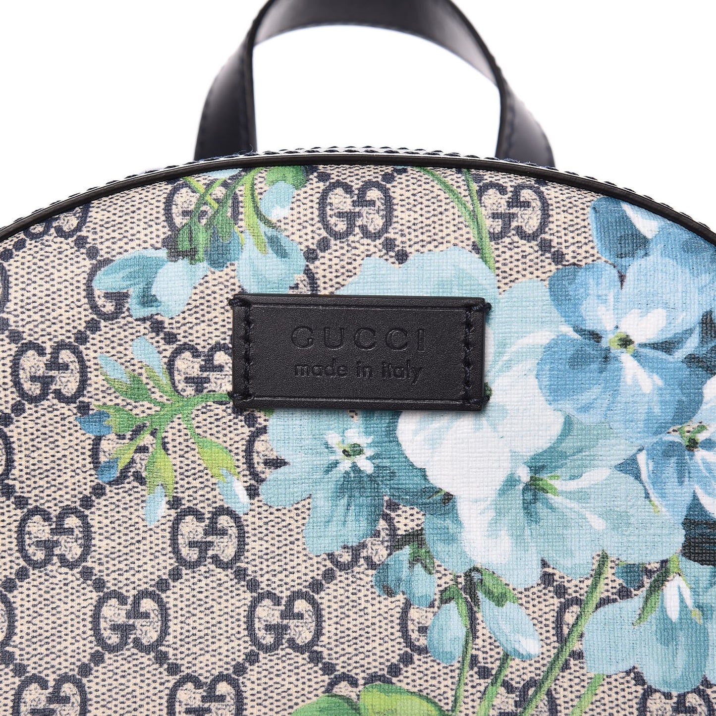 GG Supreme Monogram Blooms Small Day Backpack Blue