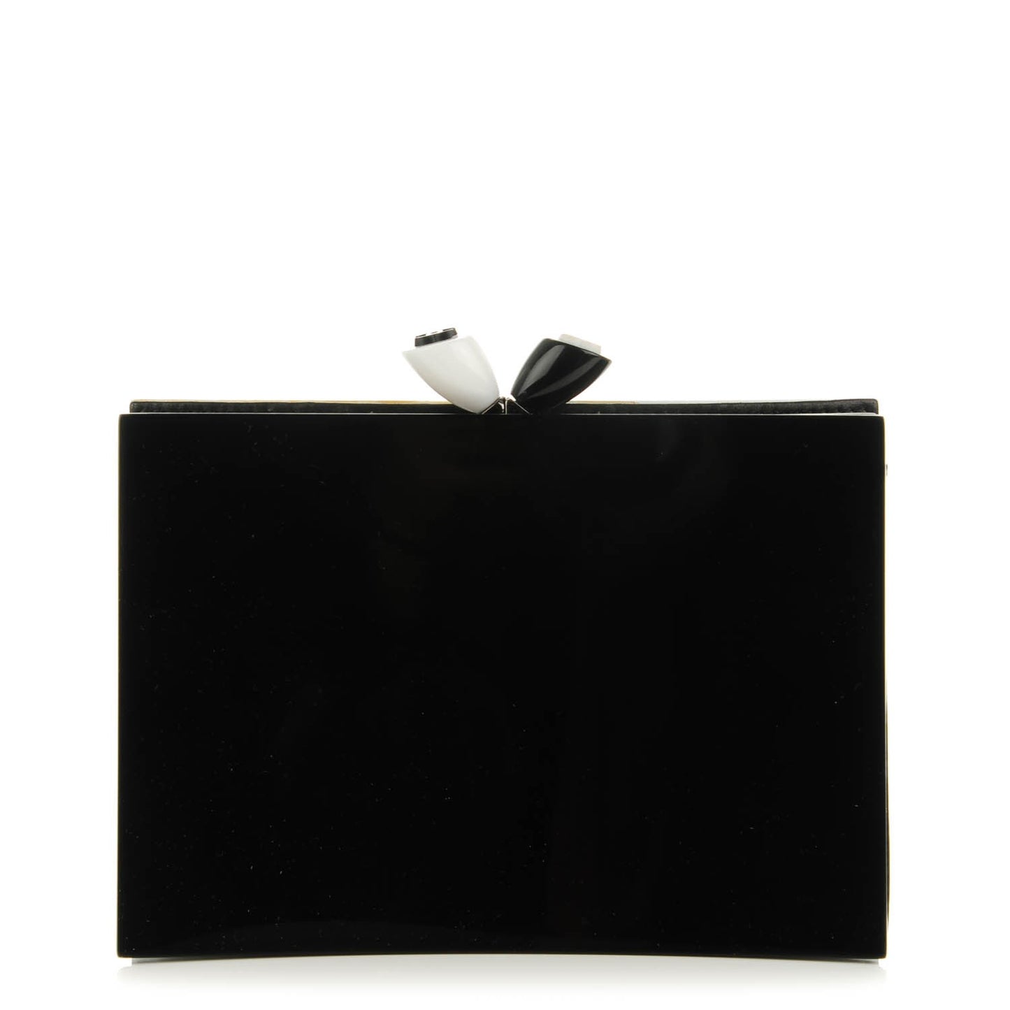 Acrylic Frame Clutch Black White
