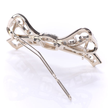 Chanel Metal Crystal Bow-tiful CC Hair Clip Gold 3 of 5