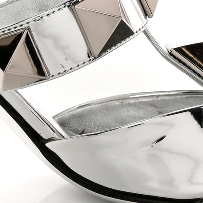 Valentino Garavani Metallic Roman Stud Ankle Strap 80mm Pumps 35 Silver 11 of 16