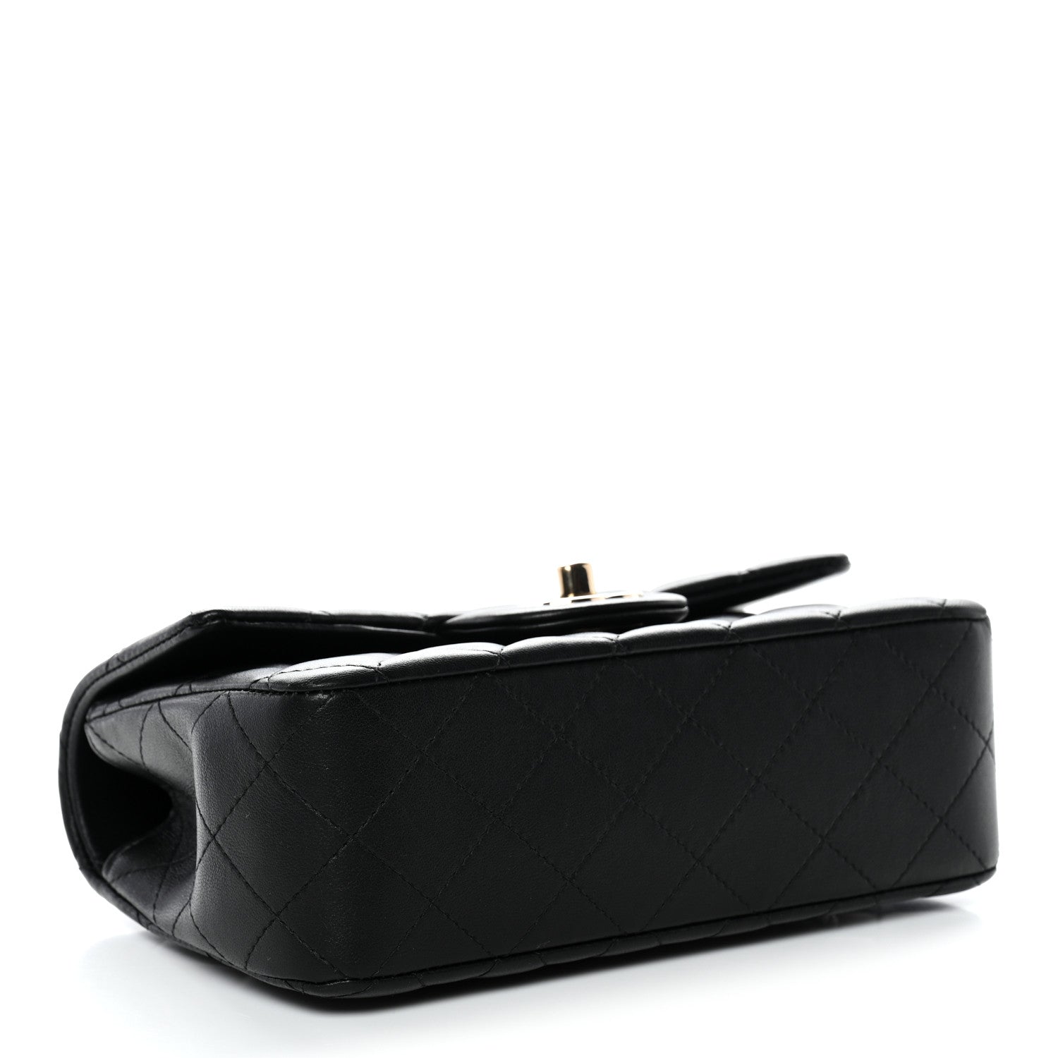 Chanel Lambskin Quilted Mini Top Handle Rectangular Flap Black 4 of 10