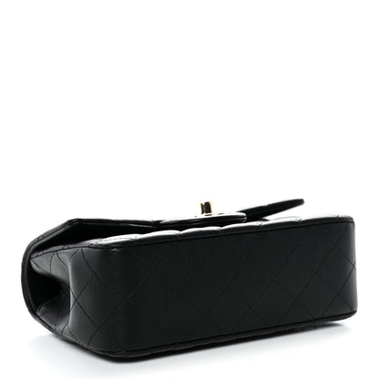 Chanel Lambskin Quilted Mini Top Handle Rectangular Flap Black 4 of 10