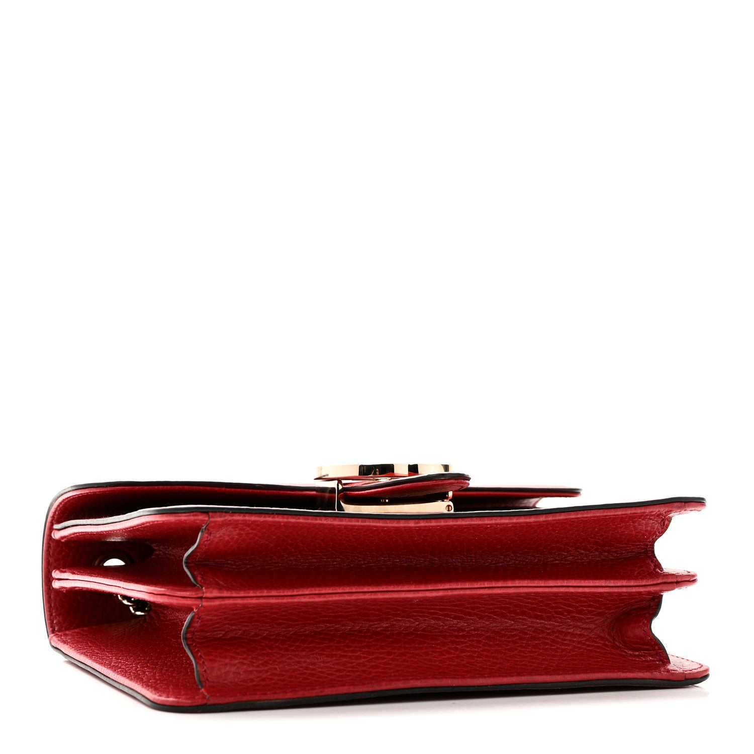 Gucci Dollar Calfskin Small Interlocking G Shoulder Bag Red 4 of 11
