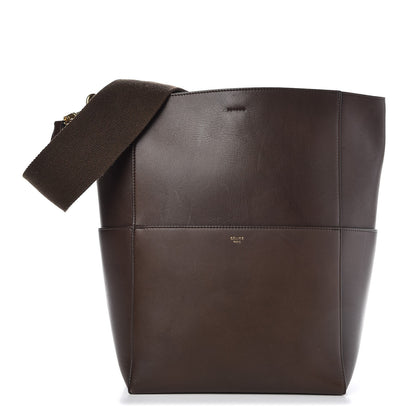 Celine Supersoft Calfskin Sangle Bucket Bag Wood 1 of 8
