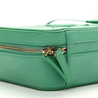 Chanel Caviar Quilted Medium CC Filigree Vanity Case Green 9 of 12