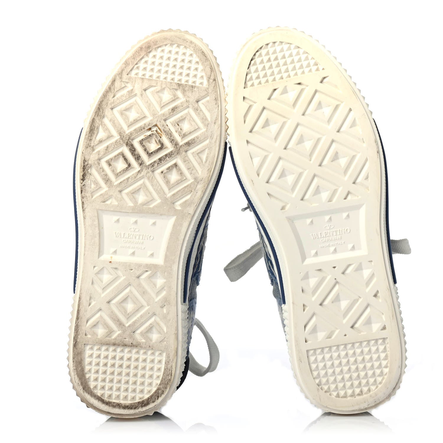 Valentino Garavani Denim Butterfly Embroidered Sneakers 37 Light Denim 4 of 4
