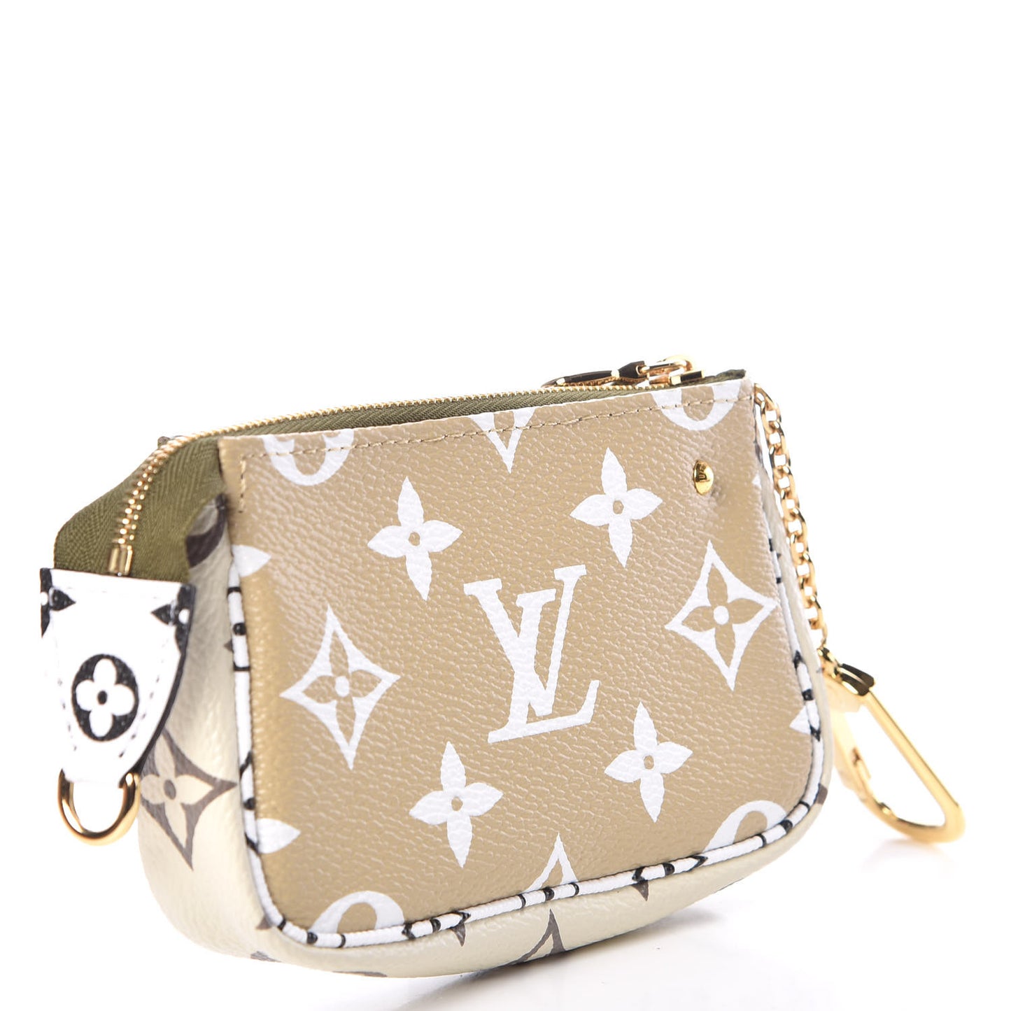 Monogram Giant Micro Pochette Accessories Kaki White
