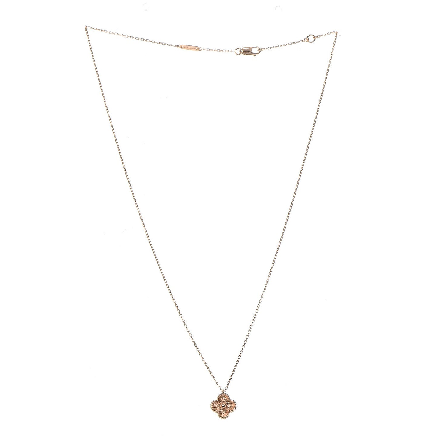 18K Rose Gold Sweet Alhambra Pendant Necklace