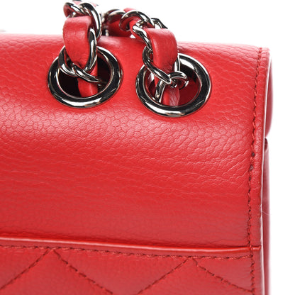 Chanel Grained Calfskin Quilted Small CC Box Flap Red 13 of 15