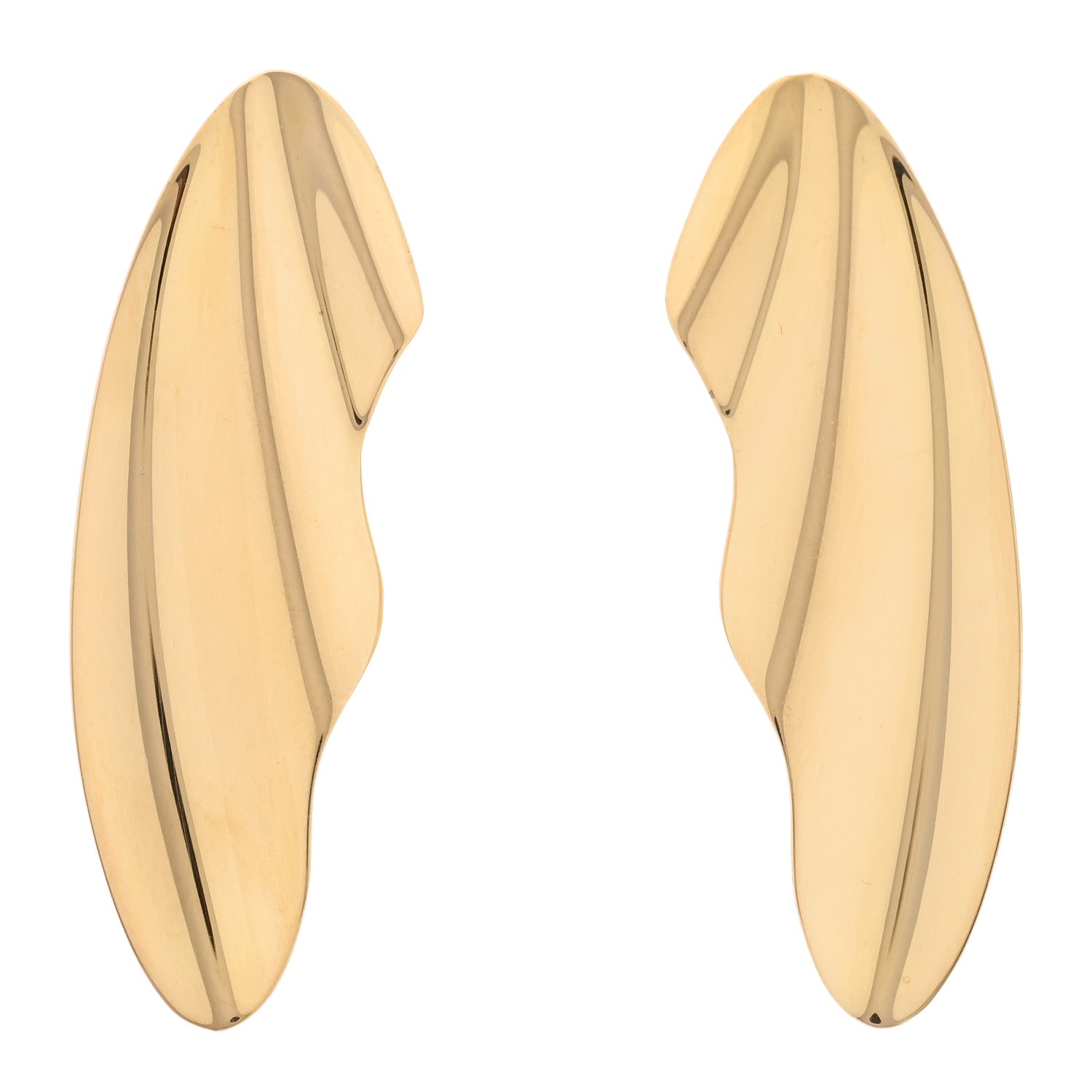 Tiffany 18K Yellow Gold Elsa Peretti Small High Tide Earrings 1 of 4