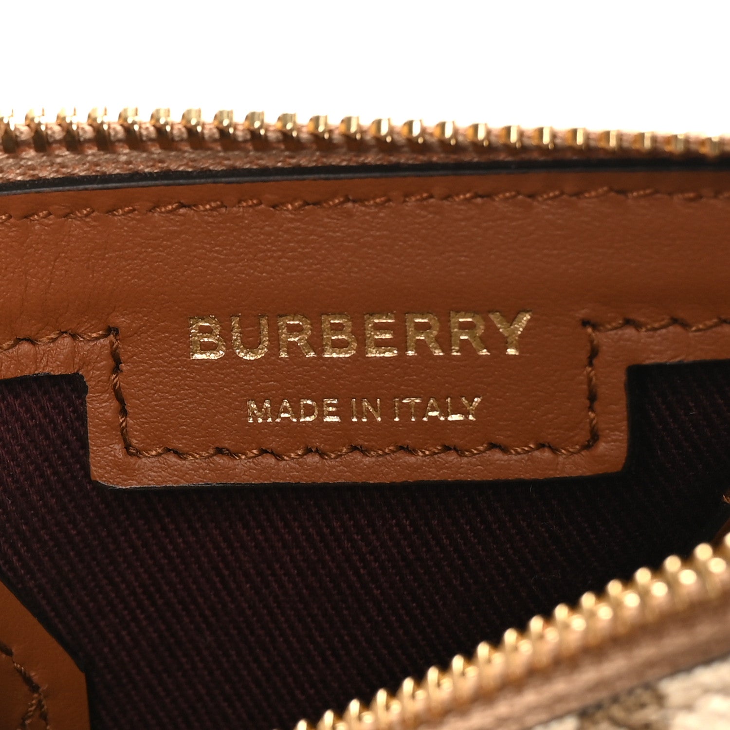 Burberry Vintage Check Mini Bowling Bag Briar Brown 6 of 9