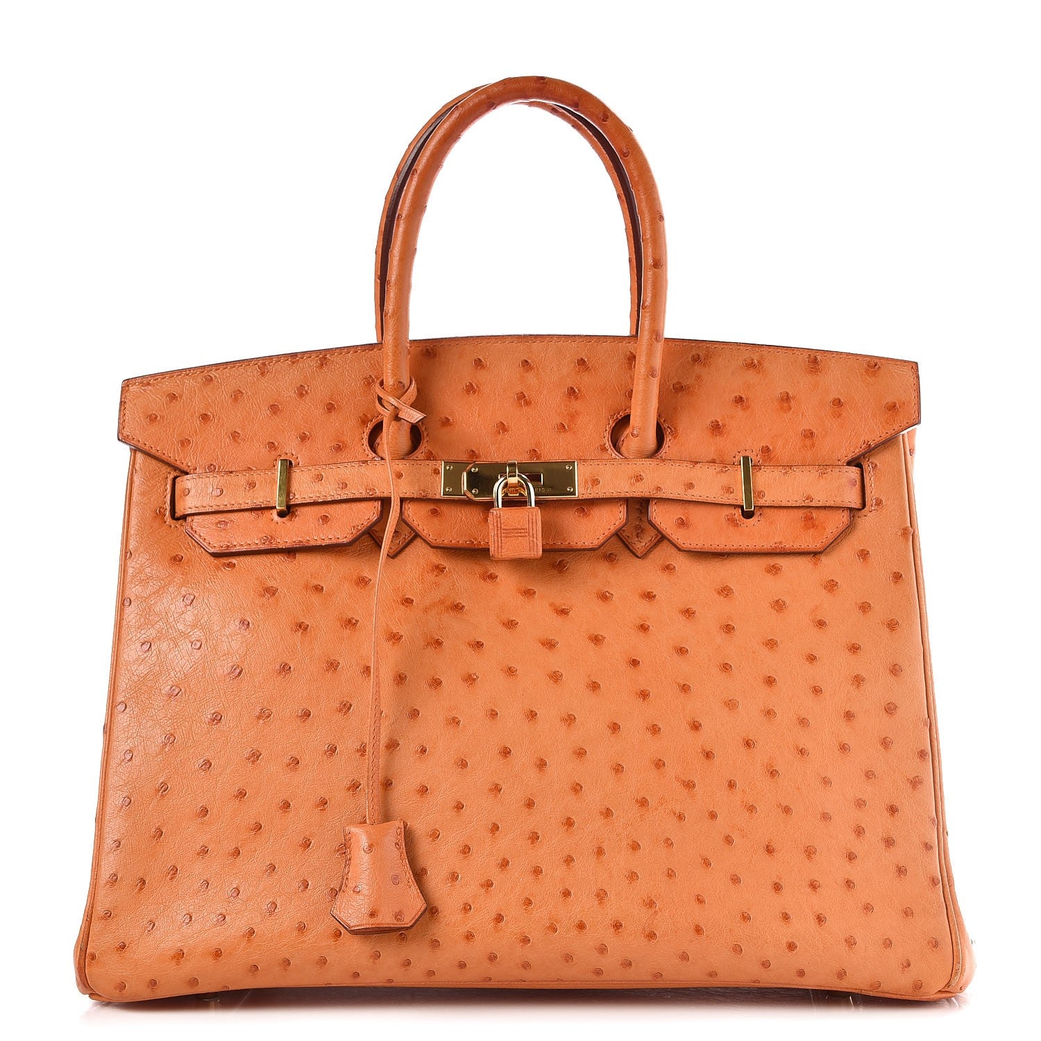 Hermes Ostrich Birkin 35 Orange 1 of 34