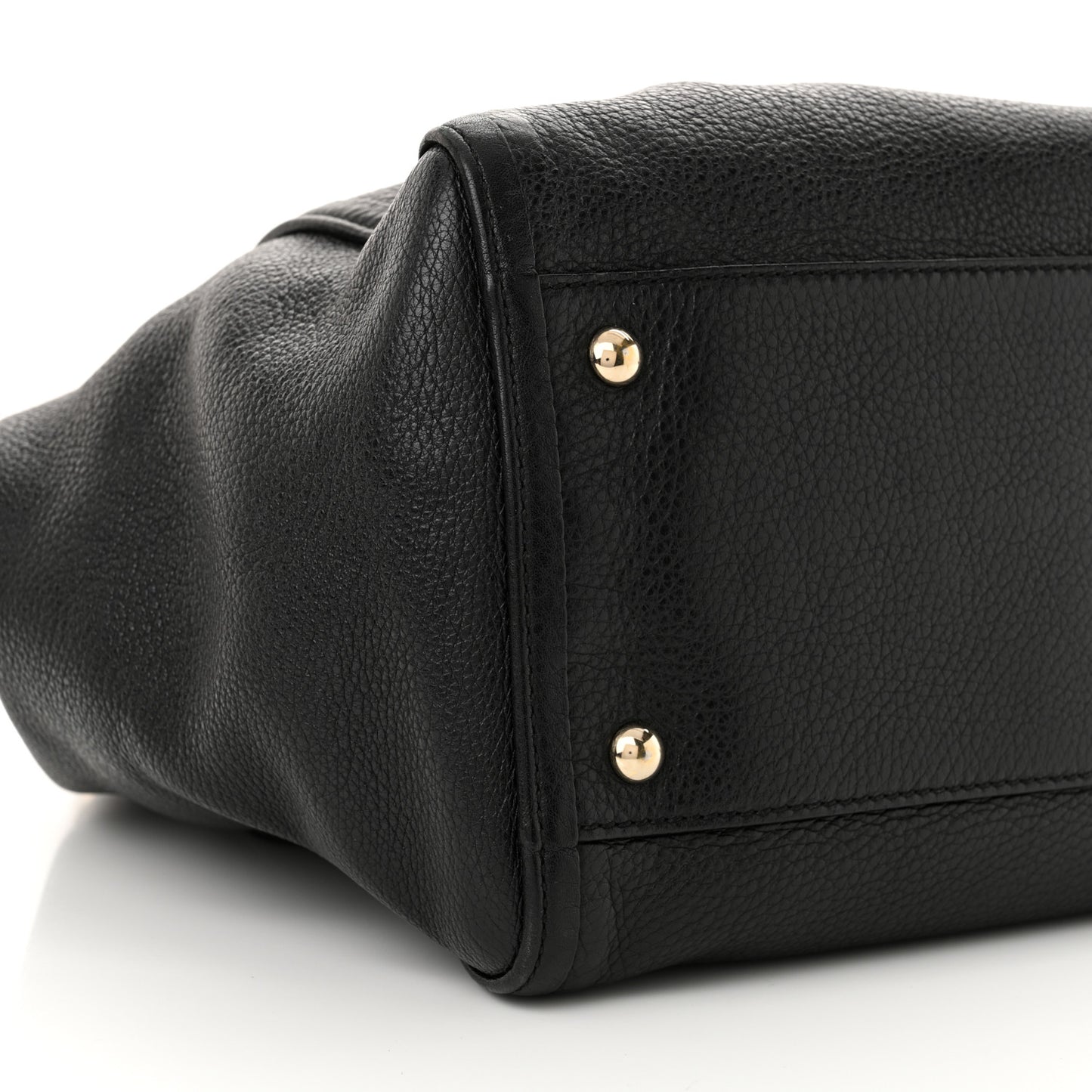 Pebbled Calfskin Medium Soho Shoulder Bag Black