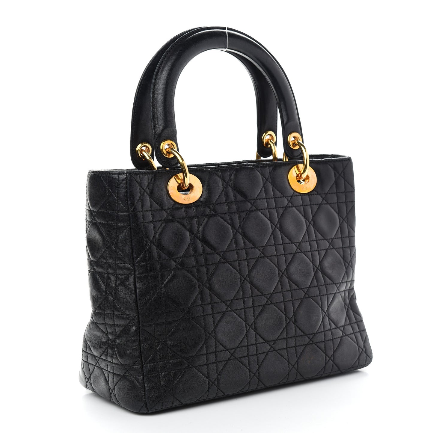 Lambskin Cannage Medium Lady Dior Black
