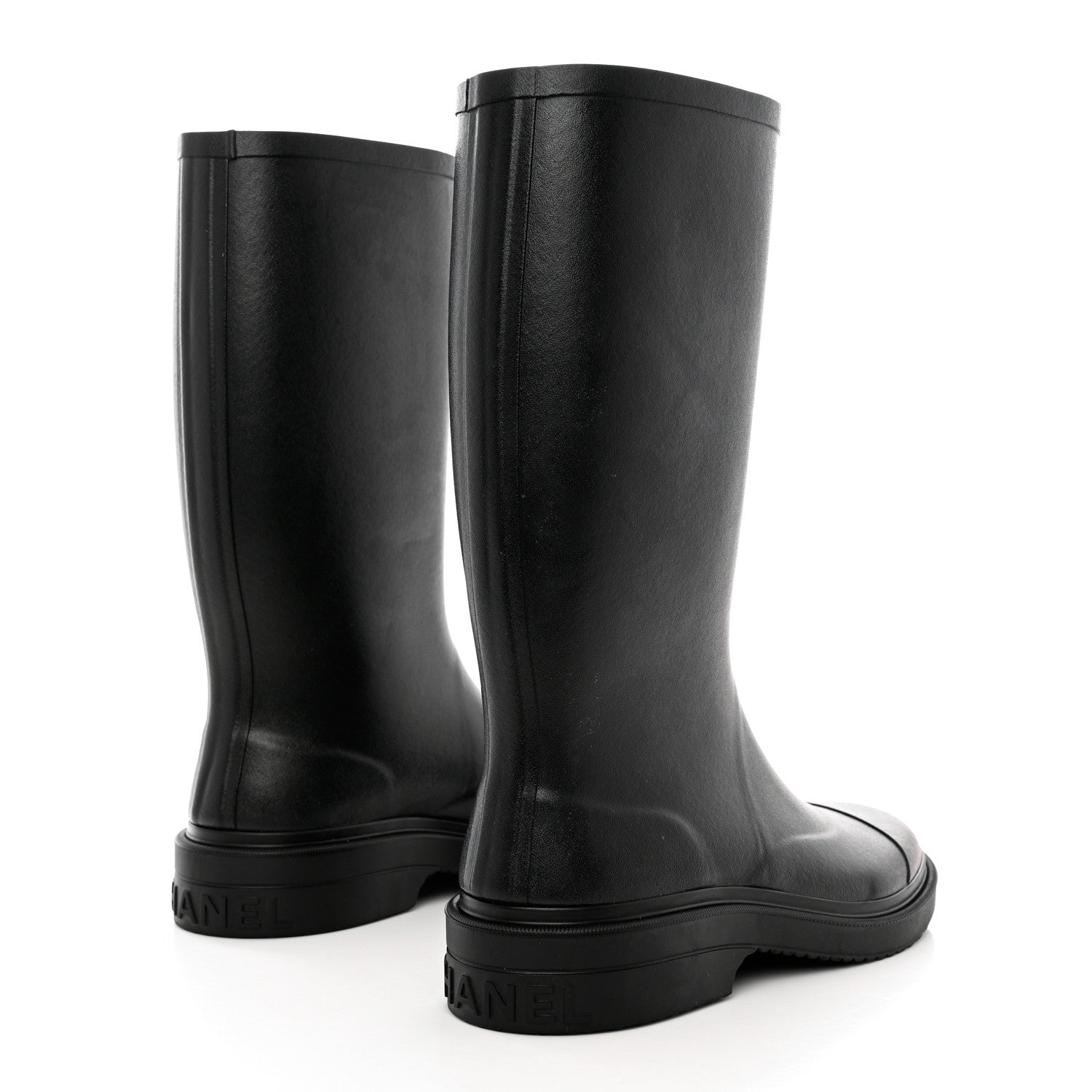 Chanel Caoutchouk CC High Boots 40 Black 4 of 12