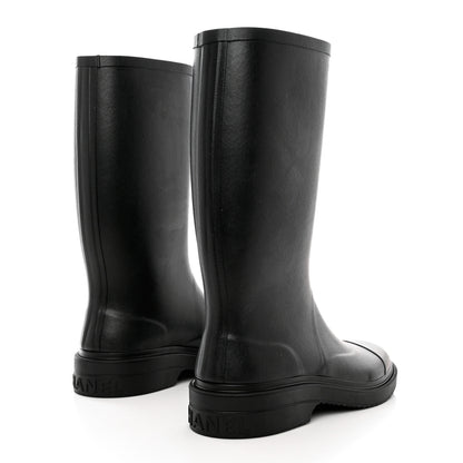 Chanel Caoutchouk CC High Boots 40 Black 4 of 12